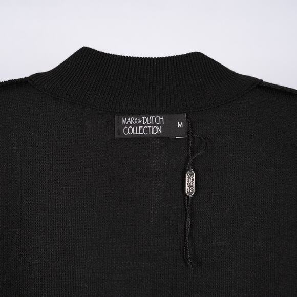 NEW Marx & Dutch Collection 1/4 Zip Pullover Sweater Black Men's Size MEDIUM - Picture 6 of 6